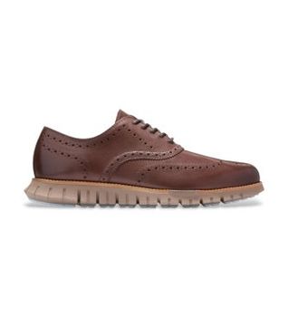 Cole Haan para hombre. C45383 Zapatos de Piel Zerogrand Remastered Wingtip Oxford marrón (44), Plano, Cordones, Casual, Clásico