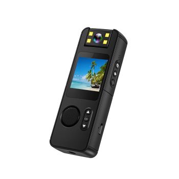 Cámara de video grabadora CS11 1080P con clip trasero, lente ajustable de 180 grados, grabadora para ciclismo, luz LED i