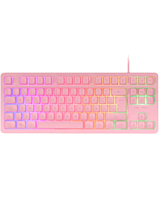 teclado h-mech gaming mars gaming mk023 color rosa tamarro compacto tkl iluminacion rgb