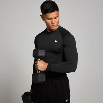 Camiseta de manga larga sin costuras con estampado gráfico de pilares Tempo para hombre de MP - Negro - XXXL