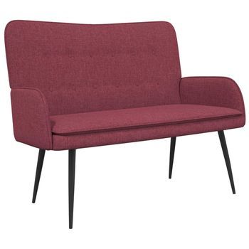 Sofá De 2 Plazas Rojo Vino 115 X 61 X 87 Cm Tela Vidaxl