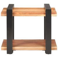mesilla de noche  mesita de noche de madera maciza de acacia 50x40x40 cm