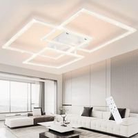 lampara de techo led de triple diseno de cristal para interiores de 82 w zmh