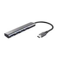 hub usb trust halyx usb-c a 4xusb-a 32 gen1 gris