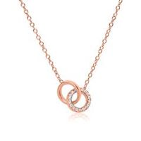 cadena plata 925 circonitas chapadas en oro rosa