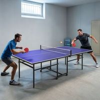 mesa de ping-pong sportnow mdf acero 274x1525x755 cm azul