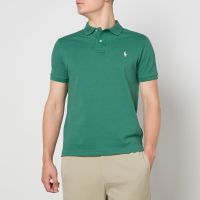 polo ralph lauren mesh cotton pique polo shirt - m