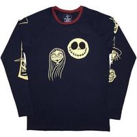 nightmare before christmas camiseta manga larga ro12285 para mujer