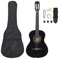 set de guitarra clsica para principiantes 8 pzas negro 34 36l