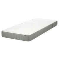 colchon de espuma visco gel duro firme con funda extraible de poliester con cremallera blanco y gris 80 x 200 cm happiness