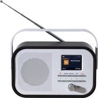 daewoo avs1403 portable dabfm radio - black  white black