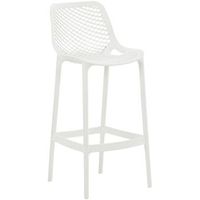 taburete de bar para exterior air plastico blanco 53x45x105 cm clp