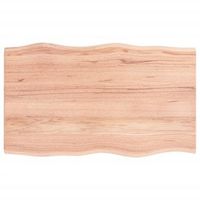 tablero mesa  tablero escritorio madera tratada roble borde natural 100x60x2 cm