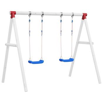Columpios Con Cuerdas 2 Unidades Polietileno Azul 38x16 Cm Vidaxl