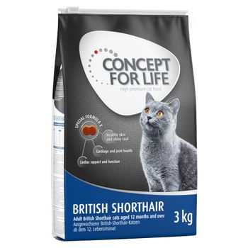 Concept for Life British Shorthair Adult - ¡Receta mejorada! - 3 kg