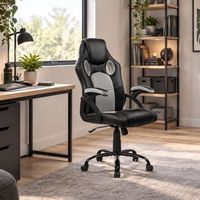 silla gaming oficina silla ordenador ergonomica con reposabrazos gris dormidan