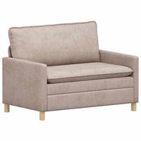 sofa beige 126 x 81 x 875 cm poliester vidaxl