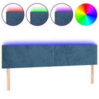 cabecero cama  panel de cabecera con led de terciopelo marron oscuro 160x5x7888 cm