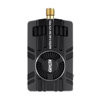 GEPRC MATEN 5.8GHz 5W VTX PRO, 80CH, 4.9-5.8GHz, 300/600/1600/3000/5000mW, Hasta 15 km, IRC Tramp OSD, Micrófono integra