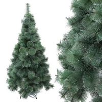 arbol navidad pino ajuga 210 cm frondoso y de calidad con las puntas nevadas no mancha