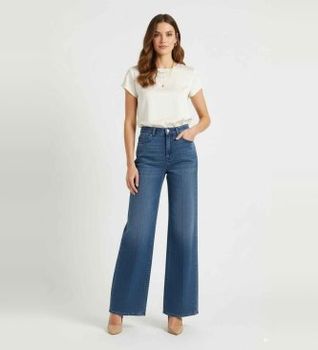 7 For All Mankind para mujer. 7UG20E381BB Jeans Stretch Denim Lotta Wide-leg azul (31), Casual, Algodón