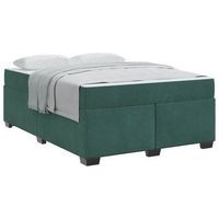 estructura de cama con colchon verde oscuro 140 x 200 cm tela vidaxl