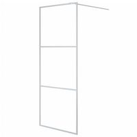 mampara de ducha vidrio esg transparente plateado 80x195 cm vidaxl