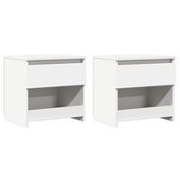 mesita de noche 30x40x39 cm madera - blanco