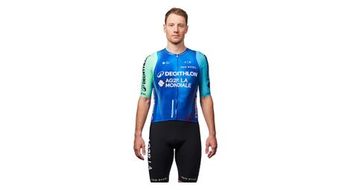 Maillot de manga corta van rysel rcr pro decathlon ag2r la mondiale verde azul