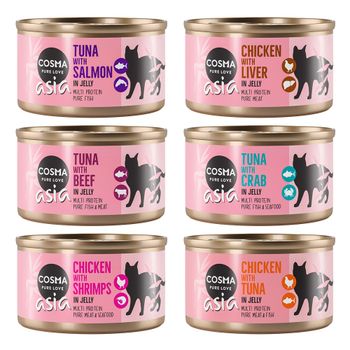 Cosma Asia en gelatina 24 x 85 g - Pack Ahorro - Pack mixto: 6 variedades