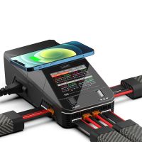 toolkitrc q6ac ac 400w dc 1000w 15a  4 cargado de bateria con carga inalambrica compatible para baterias de 1-6s lipo l