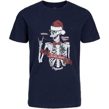Jack & Jones Camiseta 12222475 JORCLAUS TEE SS CREW NECK XMAS JNR NAVY BLAZER para niño