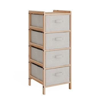 Mueble De Baño Bruno 34.5 X 86 Cm Con 4 Cajones De Tela Vicco