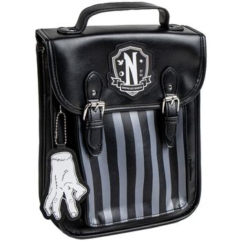 Beetlejuice Mochila Cartera Billetera Negra Rayas para hombre