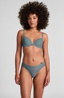hunkemoller tanga invisible stripe mesh gris