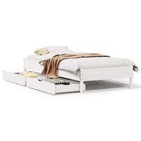 estructura cama sin colchon madera maciza pino blanca 100x200cm