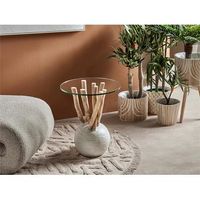 mesa aux ramas dolken y sobre cristal 40dx48 cm