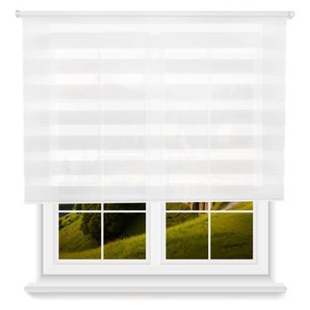 Estor Blanco 120x180cm Enrollable Día/noche Wellhome
