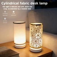 lampara de escritorio moderna de estilo nordico con tela alimentacion usb - adecuada para la decoracion e iluminacion de dormitorios salas de estar y oficinas