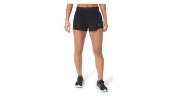Asics metarun split short mujer negro