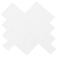 azulejo en espiga 20 uds blanco 30 x 30 cm poliuretano y pet vidaxl