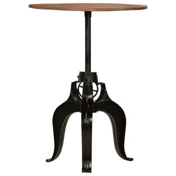 Mesa De Bar Madera Maciza Reciclada 75x(76-110) Cm