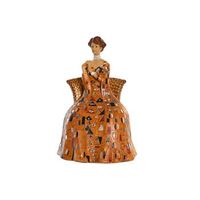 figura resina 215x185x31 dama amarillo