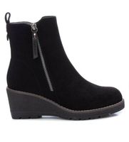 refresh para mujer 17100901-negro botines antelina negro -altura cuna 6cm- 38 5 a 8cm cremallera casual