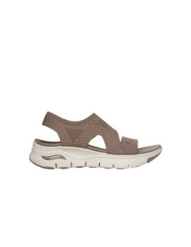 Sandalias Skechers Arch Fit Mujer Mocha Knit