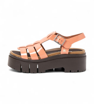 Art para mujer. 1204211AX003_ESP Sandalias de Piel 2042 Leeds coral (41), 5 a 8cm, Hebilla, Casual