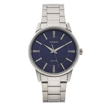 Reloj Casio analogico MTP-1303D-2a dial blanco correa de acero inoxidable 47 mm x 40 mm