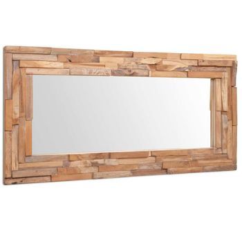 Espejo Decorativo Rectangular Teca 120x60 Cm Vidaxl