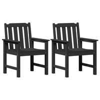 sillas de comedor jardin 2 uds negra hdpe cfw120385