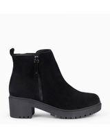de mimao pop - botin de piel hidrofugo negro